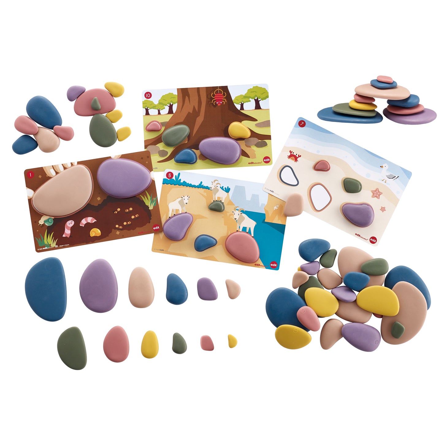 Edx Education - Shopedx UK – Rainbow Pebbles® Family Art Colours – EDX13222C – Product Packaging Image