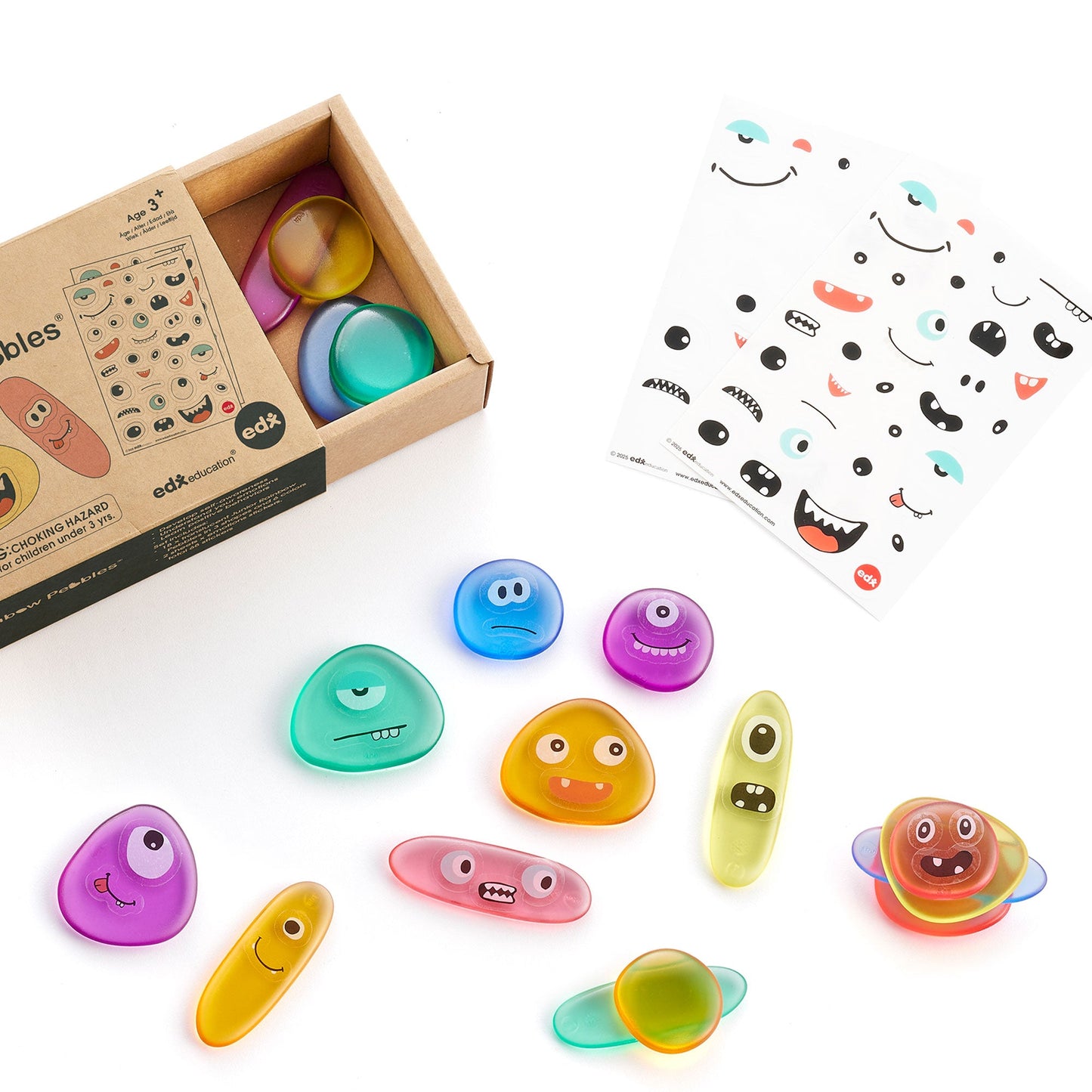 Edx Education - Shopedx UK – Busy Play® iSense Rainbow Pebbles® – EDX13225 – Product Packaging Image