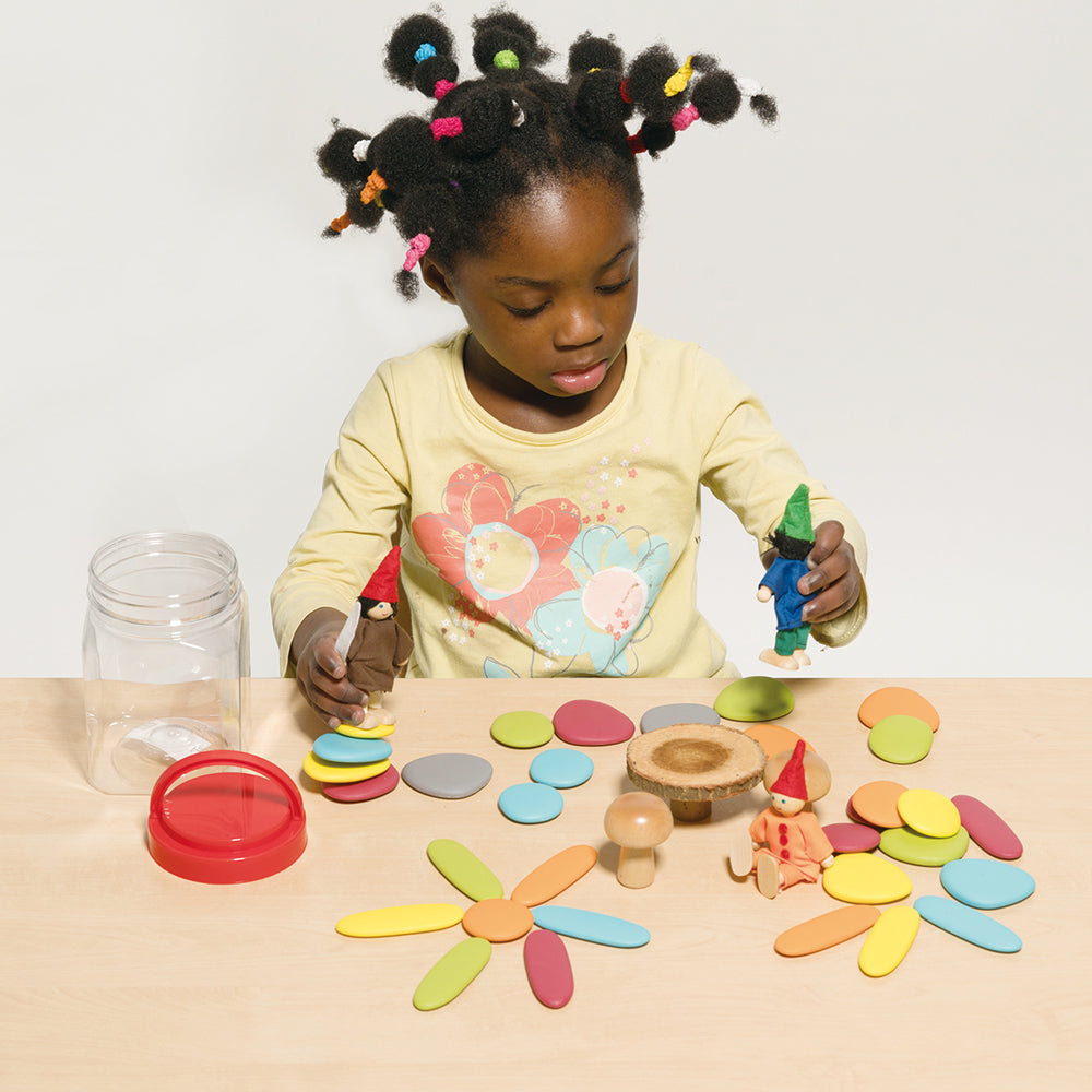 Edx Education - Shopedx UK – Junior Rainbow Pebbles® Earth Colours – EDX13229J – Product Lifestyle Image