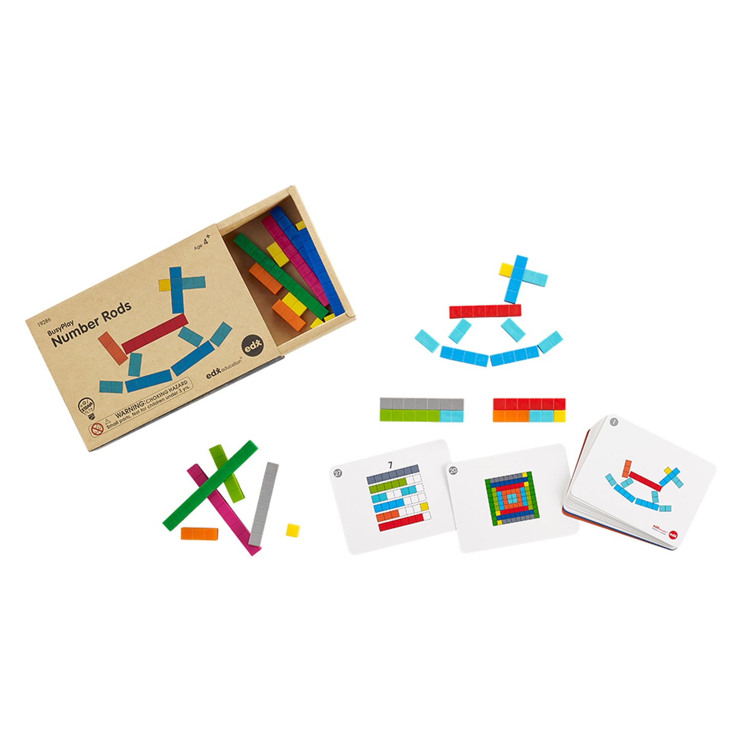 Edx Education - Shopedx UK – Busy Play® Number Rods – EDX19286 – Product Packaging Image