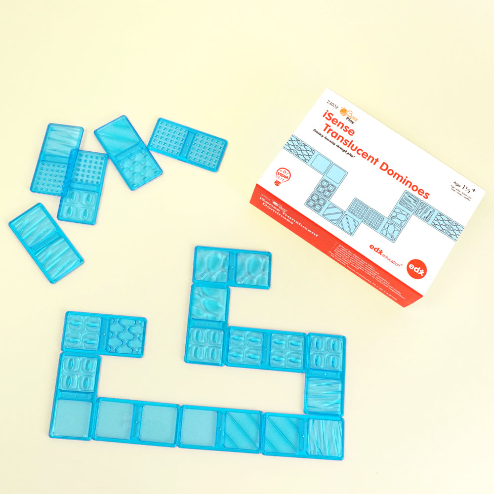 Edx Education - Shopedx UK – Busy Play® iSense Translucent Dominoes – EDX23032 – Product Lifestyle Image