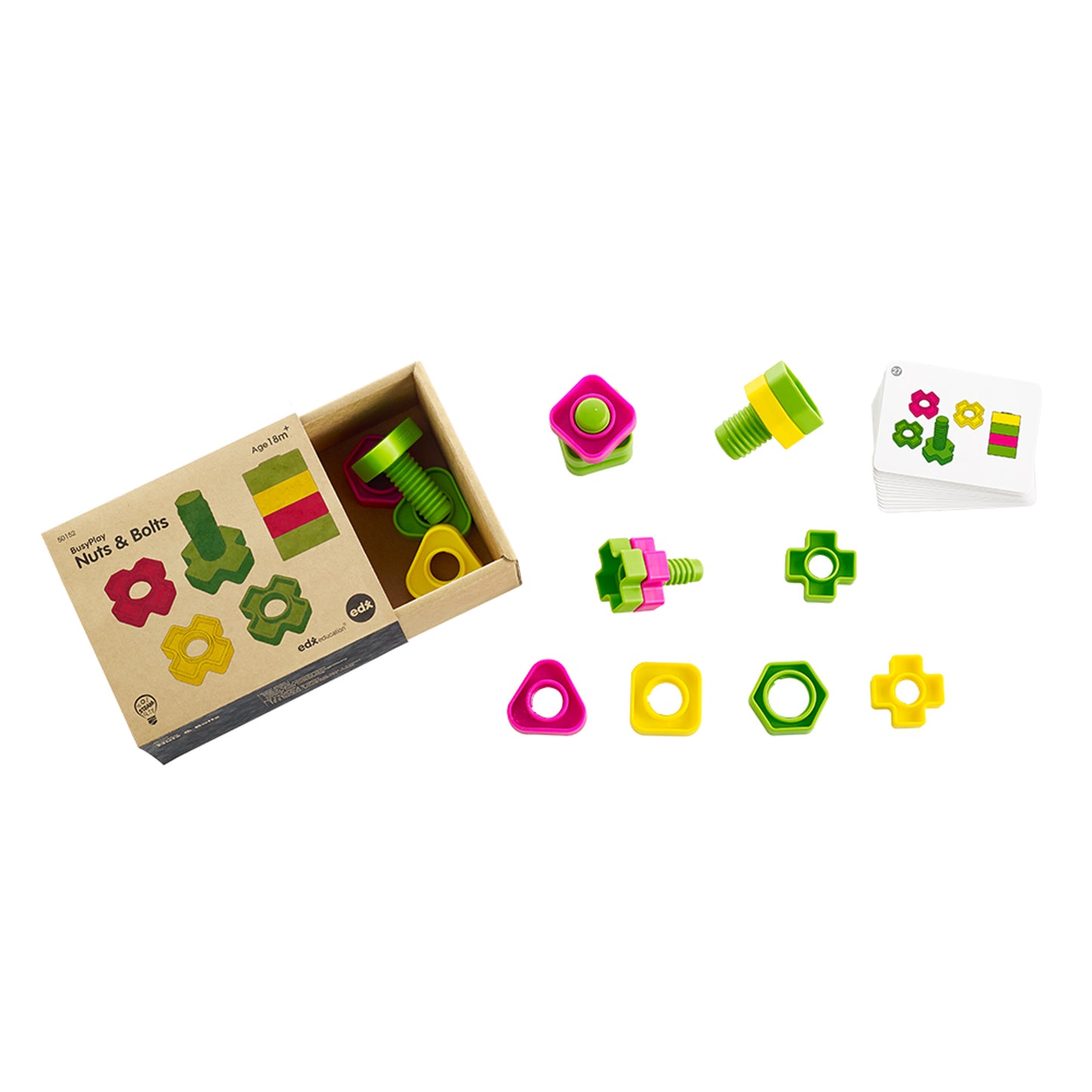 Edx Education - Shopedx UK – Busy Play® Nuts and Bolts – EDX50152 – Product Packaging Image