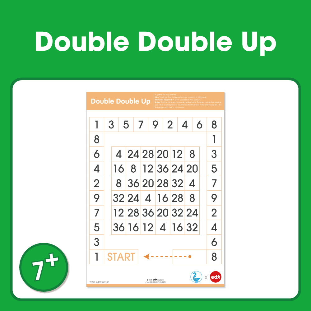 Edx Education - Shopedx UK – Board Games Double Double Up – Product Packaging Image