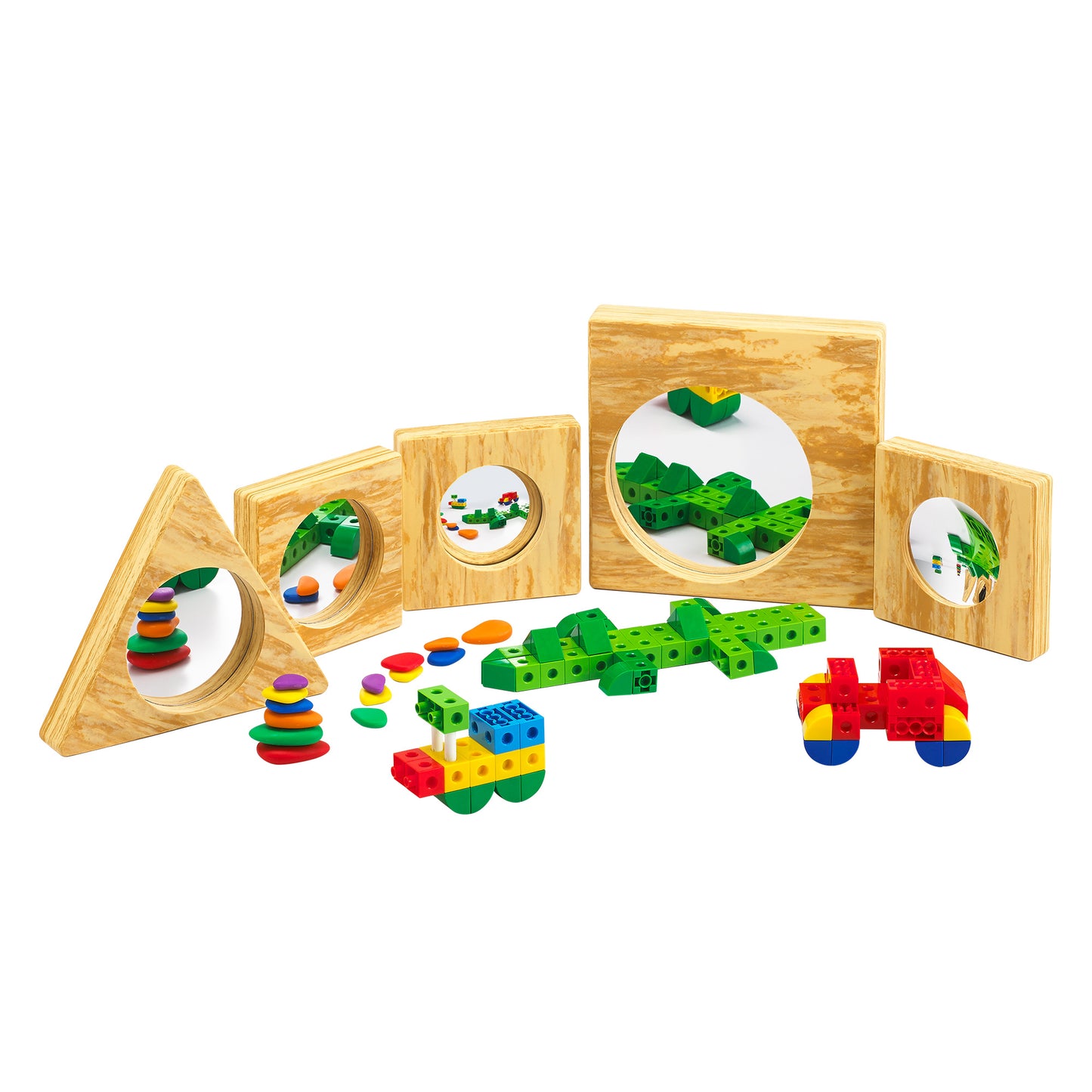 Edx Education - Shopedx UK – Pony Mirrors Wood Color – EDX62628LF – Product Packaging Image