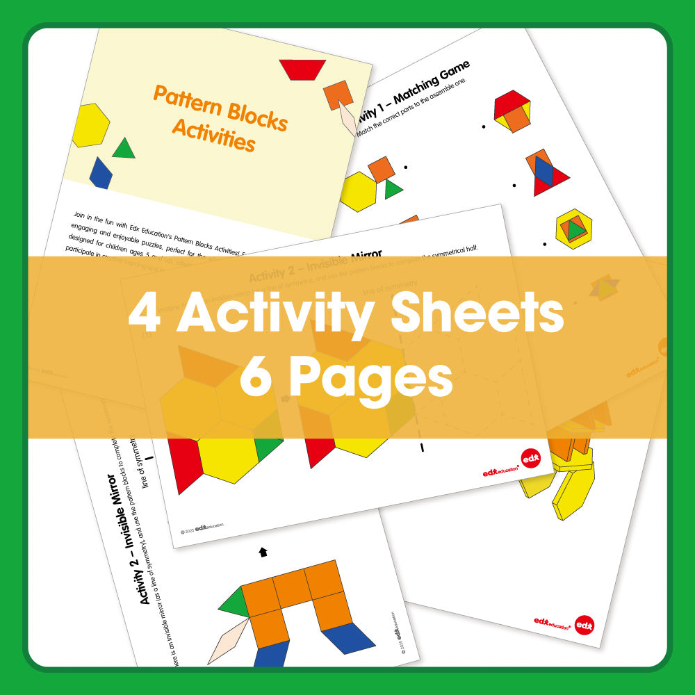 Edx Education - Shopedx UK – Downloadable Pattern Blocks Family Activities – Product Lifestyle Image