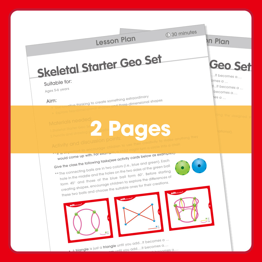 Edx Education - Shopedx UK – Skeletal Starter Geo Set Lesson Plan 5-6yrs – Product Lifestyle Image