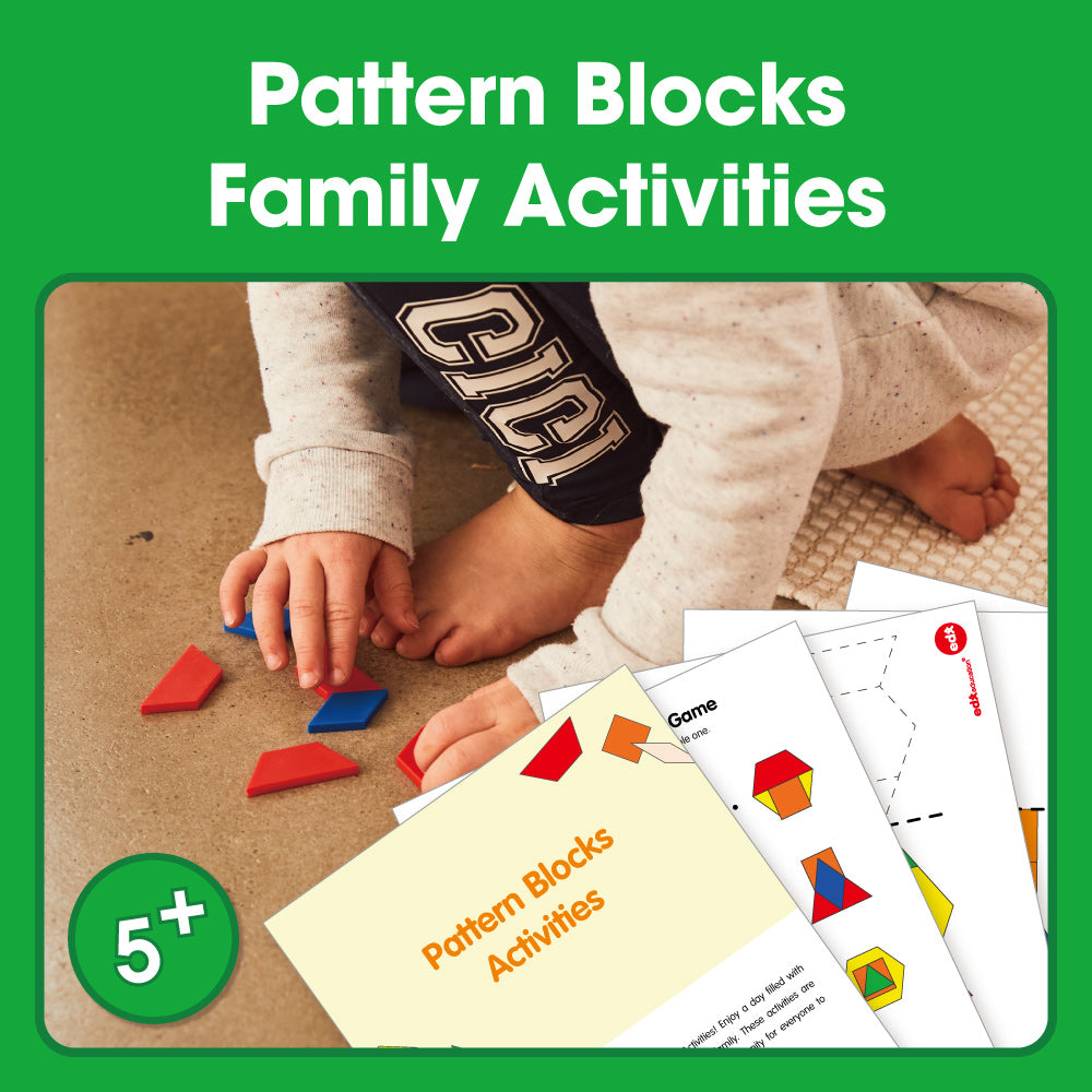 Edx Education - Shopedx UK – Downloadable Pattern Blocks Family Activities – Product Packaging Image
