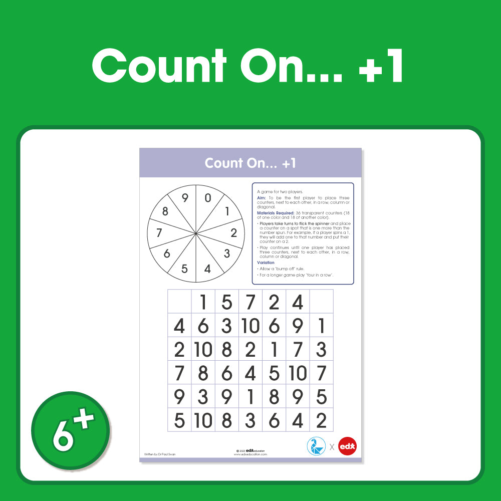 Edx Education - Shopedx UK – Board Games Count On +1 Grade 1 – Product Packaging Image