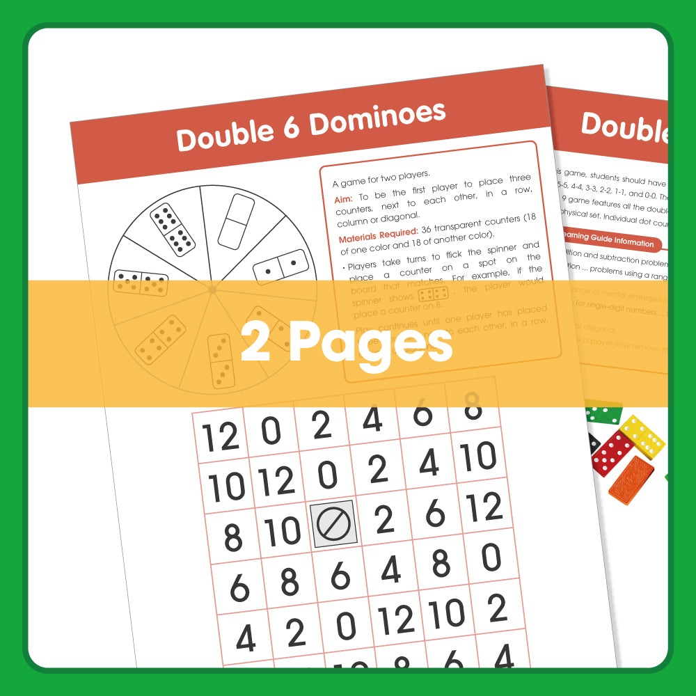 Edx Education - Shopedx UK – Board Games Double Dominoes 6 – Product Lifestyle Image