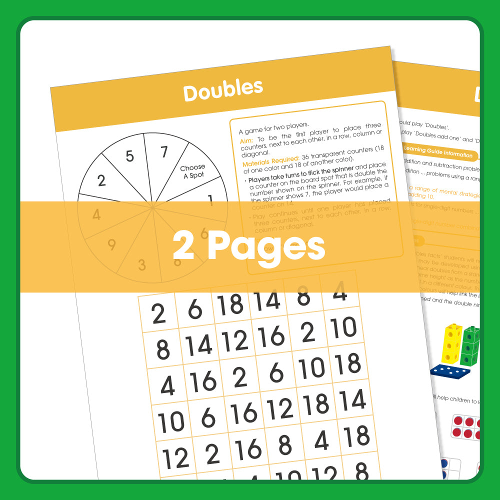 Edx Education - Shopedx UK – Board Games Doubles Grade 1 to 3 – Product Lifestyle Image