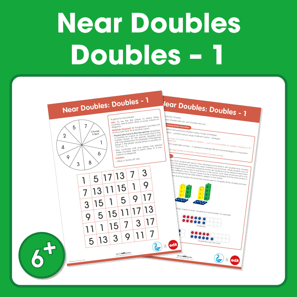 Edx Education - Shopedx UK – Board Games Near Doubles -1 – Product Packaging Image