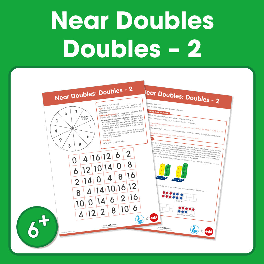 Edx Education - Shopedx UK – Board Games Near Doubles -2 – Product Packaging Image