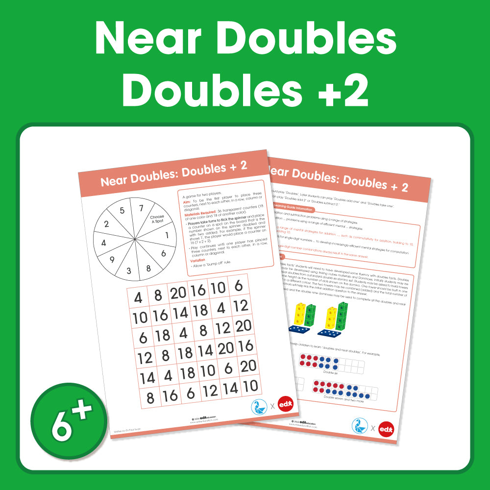 Edx Education - Shopedx UK – Board Games Near Doubles +2 – Product Packaging Image