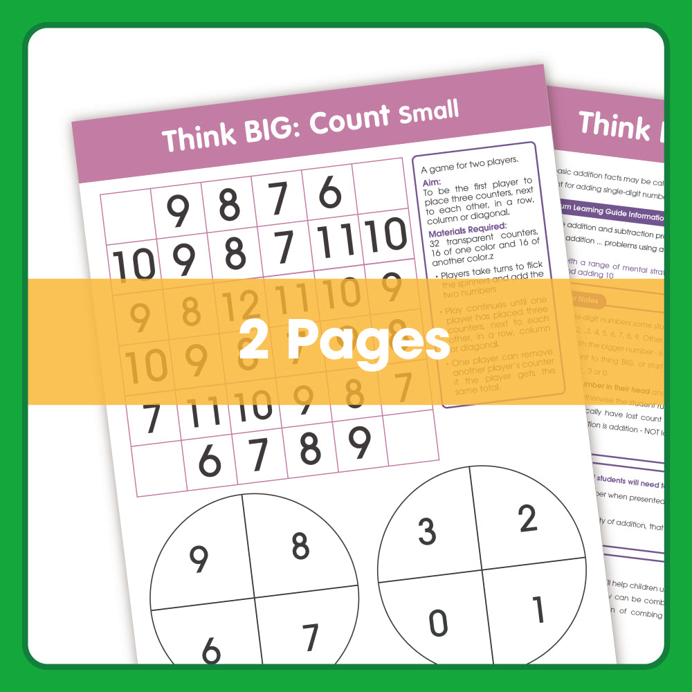 Edx Education - Shopedx UK – Board Games Think Big Count Small – Product Lifestyle Image