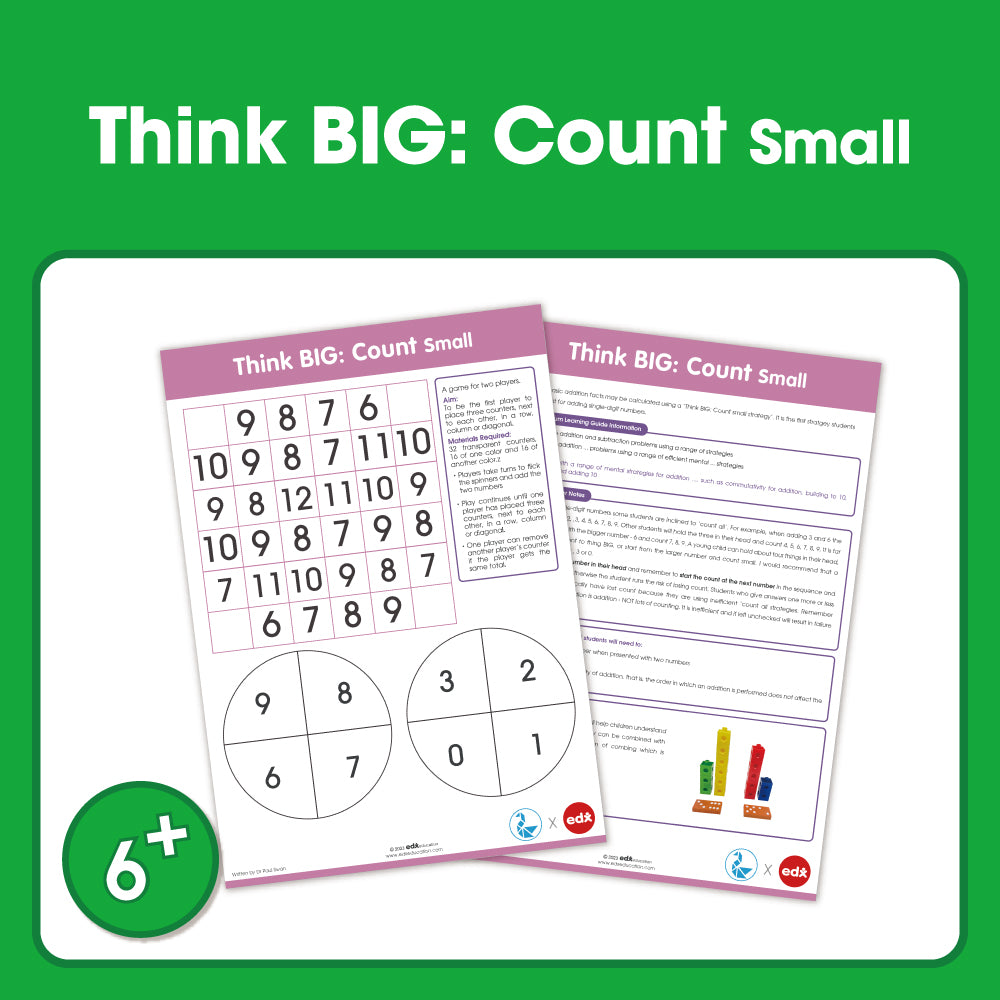 Edx Education - Shopedx UK – Board Games Think Big Count Small – Product Packaging Image