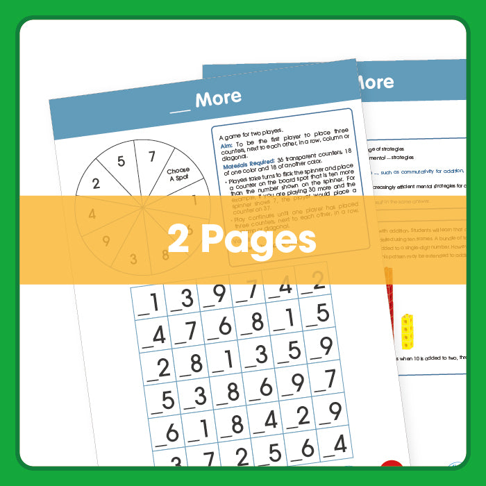 Edx Education - Shopedx UK – Board Games Ten More and More Grade 1 to 3 – Product Lifestyle Image