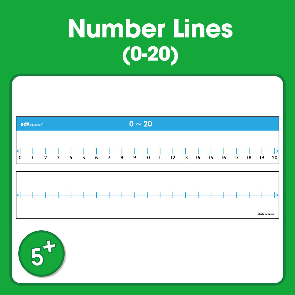 Edx Education - Shopedx UK – Downloadable Number Lines 0-20 – Product Packaging Image