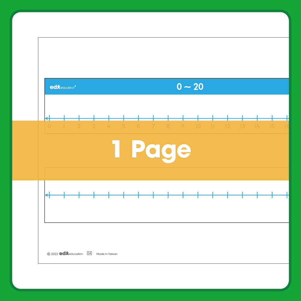 Edx Education - Shopedx UK – Downloadable Number Lines 0-20 – Product Lifestyle Image