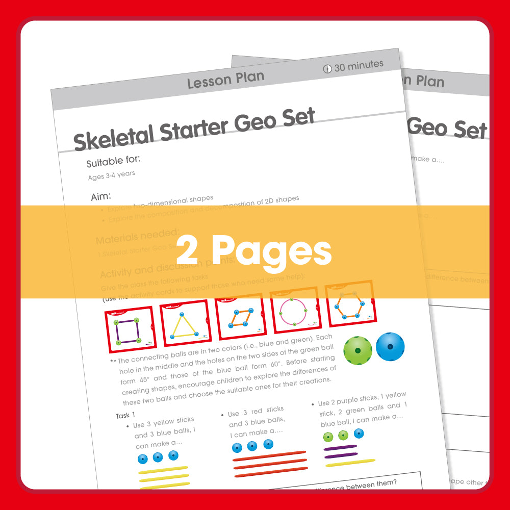 Edx Education - Shopedx UK – Skeletal Starter Geo Set Lesson Plan 3-4yrs – Product Lifestyle Image