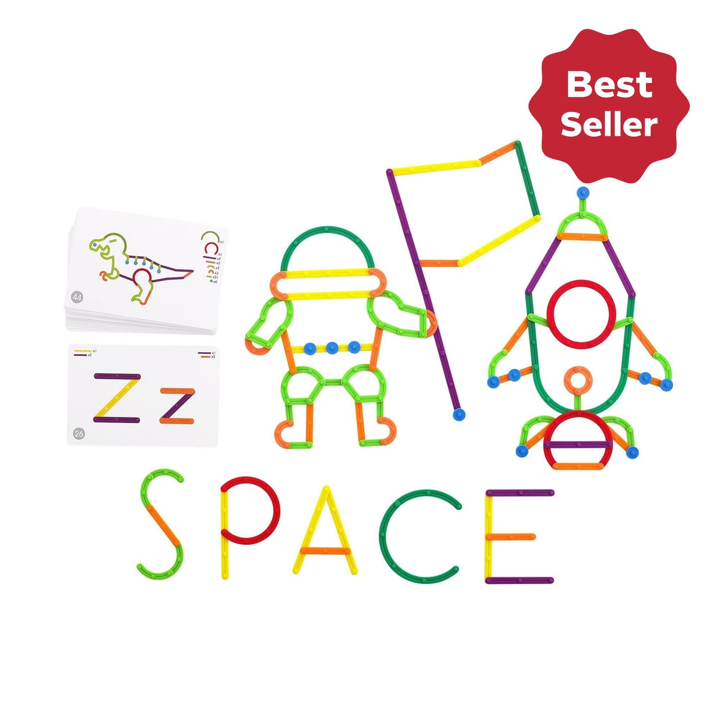 GeoStix® Letter Construction Set – award-winning STEAM toy for building letters and shapes | edx education® UK