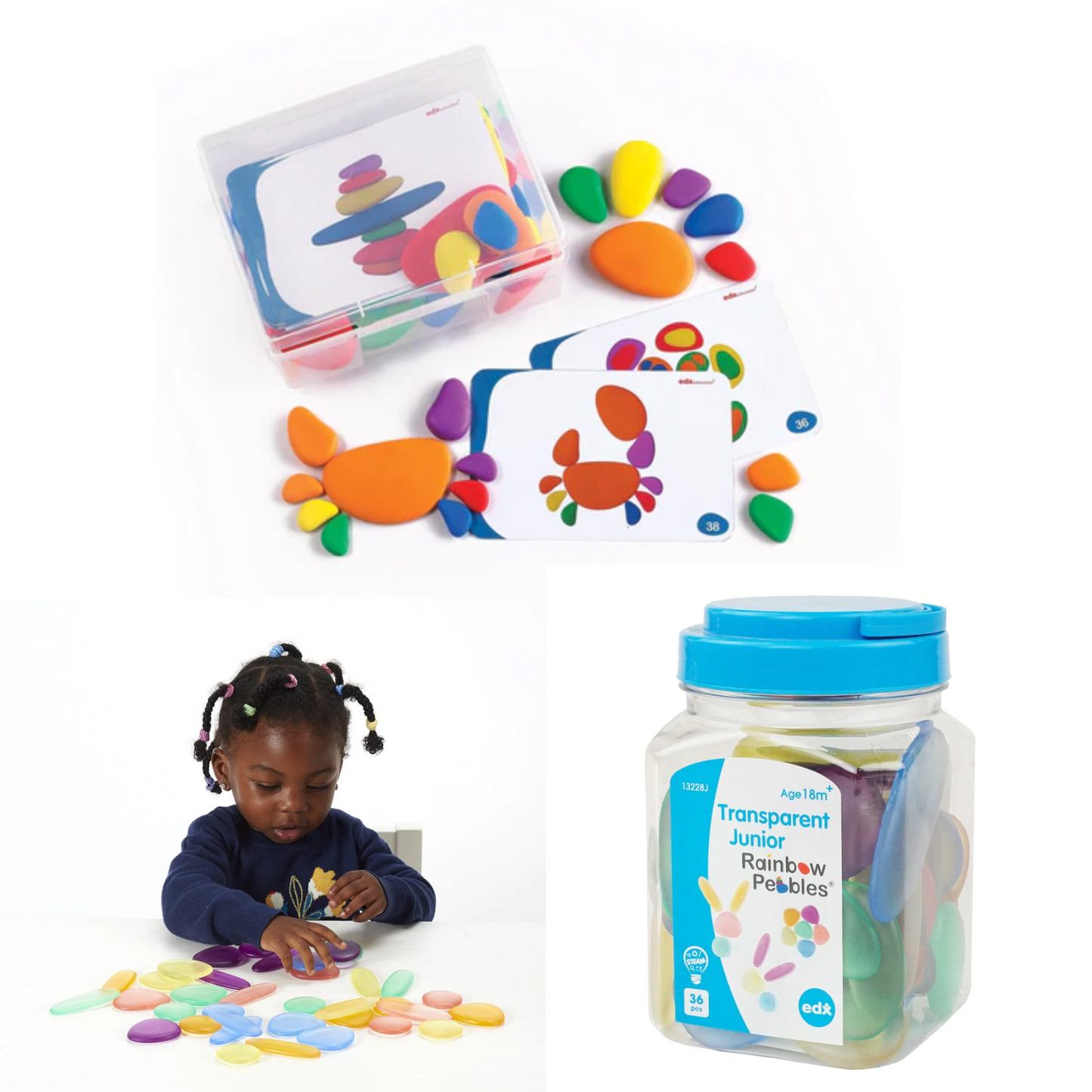 Edx Education - Shopedx UK – Rainbow Pebbles DUO Pack – Product Packaging Image