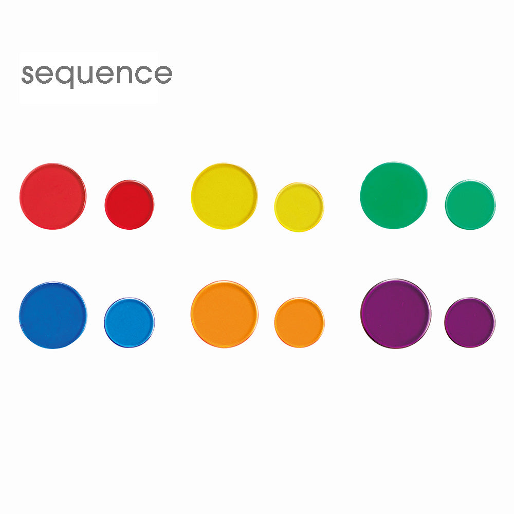 Translucent Counters arranged by colour – bright maths manipulatives for EYFS | edx education® UK