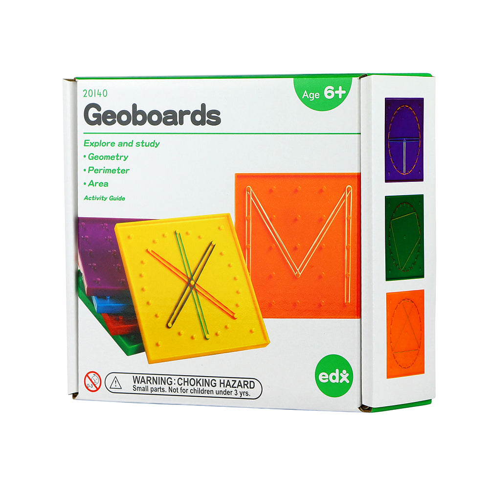 Child making shapes on a Geoboard with rubber bands – hands-on KS1 geometry | edx education® UK