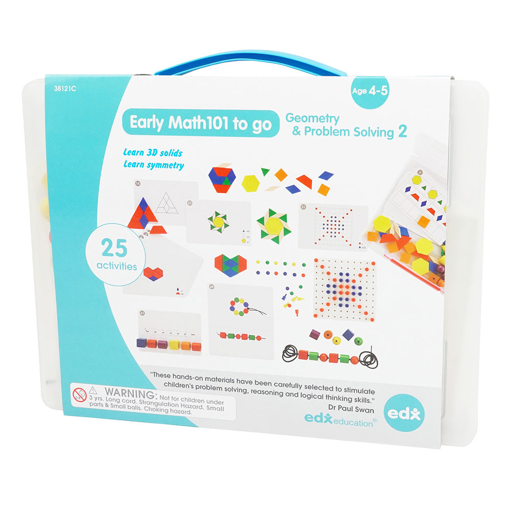 Child using Early Math101 Geometry Level 2 – hands-on shapes at home for EYFS | edx education® UK