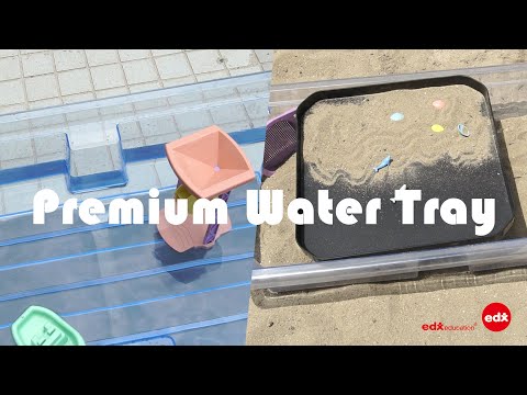 Edx Education Premium Water Tray with sand, water channels and scoops for water play and sand play sensory learning activities