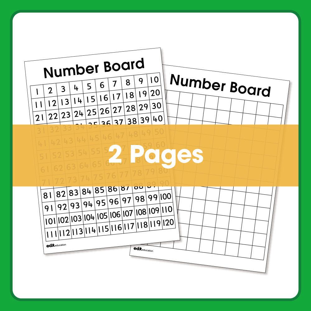 Edx Education - Shopedx UK – Numbers 1-120 Grid Sheet – Product Lifestyle Image