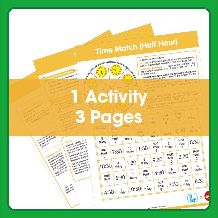 Edx Education - Shopedx UK – Time Match Half Hour Spinner Game – Product Lifestyle Image