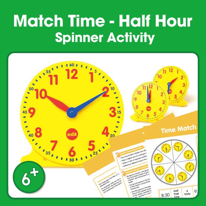 Edx Education - Shopedx UK – Time Match Half Hour Spinner Game – Product Packaging Image