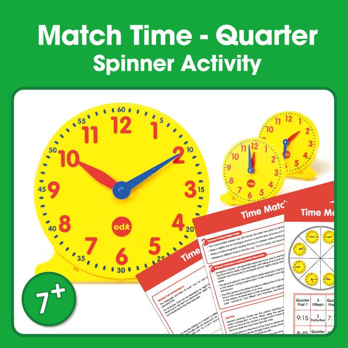 Edx Education - Shopedx UK – Time Match Quarter Hour Spinner Game – Product Packaging Image
